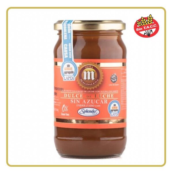 DULCE DE LECHE C/ SPLENDA 400gr DOÑA MAGDALENA S/ AZÚCAR (LIBRE DE GLÚTEN)