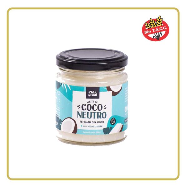 ACEITE DE COCO NEUTRO 180ml CHIAGRAAL (LIBRE DE GLÚTEN)