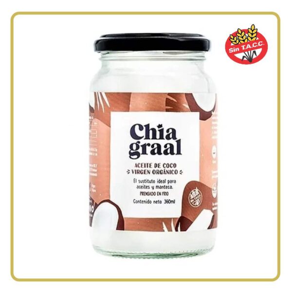 ACEITE DE COCO VIRGEN 360ml CHIAGRAAL (LIBRE DE GLÚTEN)
