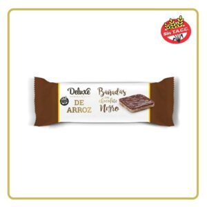 GALLETAS DE ARROZ BAÑADAS CON CHOCOLATE NEGRO 115gr DELUXE (LIBRE DE GLÚTEN)