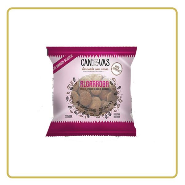 GALLETITAS ALGARROBA, CANELA Y PASAS 150gr CANVAS