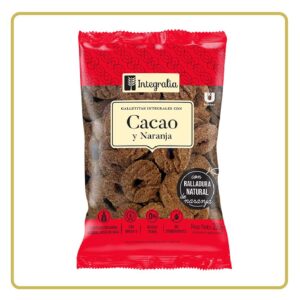 GALLETITAS ANILLO CACAO Y NARANJA 220gr INTEGRALIA