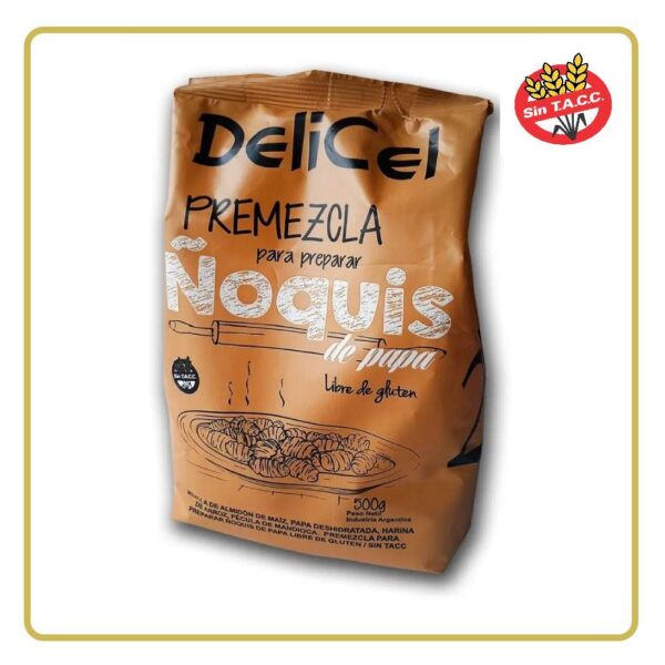 PREMEZCLA PARA ÑOQUIS 500gr DELICEL (LIBRE DE GLÚTEN)