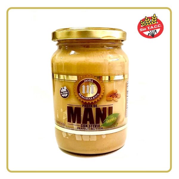 PASTA DE MANÍ CON STEVIA 400gr DOÑA MAGDALENA (LIBRE DE GLÚTEN)