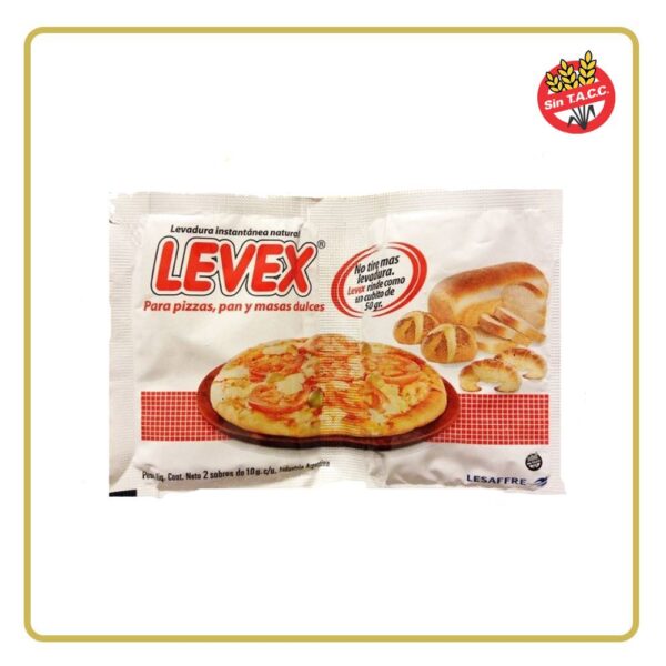LEVADURA INSTANTÁNEA NATURAL 2 SOBRES DE 20gr LEVEX (LIBRE DE GLÚTEN)