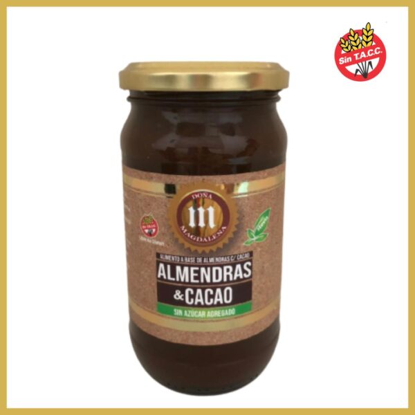 DULCE DE ALMENDRAS Y CACAO SIN AZÚCAR 400gR DOÑA MAGDALENA (LIBRE DE GLÚTEN)